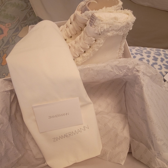 Zimmermann Cotton High-Top Sneakers NW_ Box - Picture 7 of 10